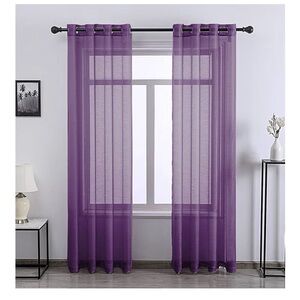Elegant Purple Sheer Curtains
